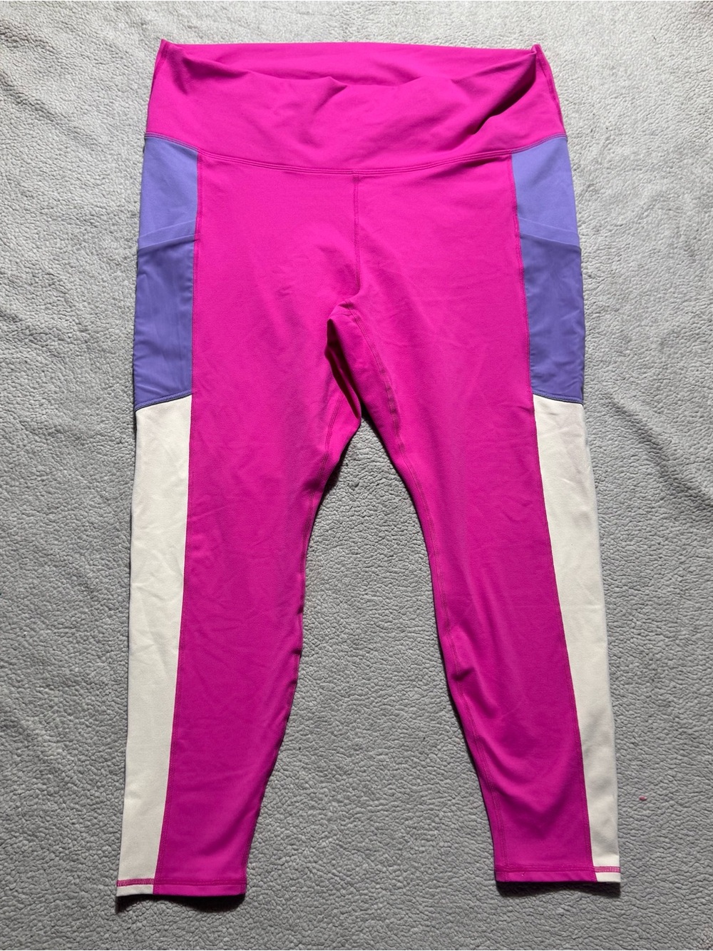 Fabletics Leggings Womens‎ 2X Powerhold On The Go High Waist Cropped Colorblock